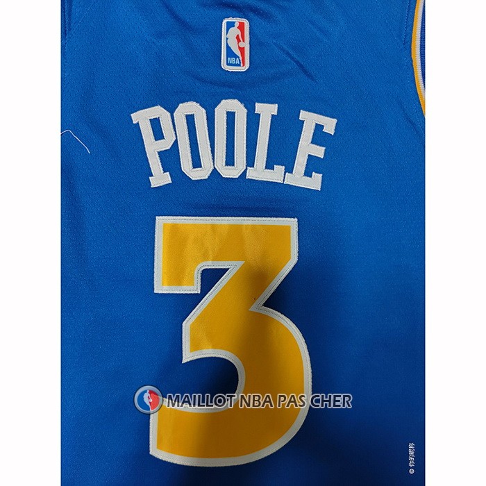 Maillot Golden State Warriors Jordan Poole NO 3 Classic 2022-23 Bleu